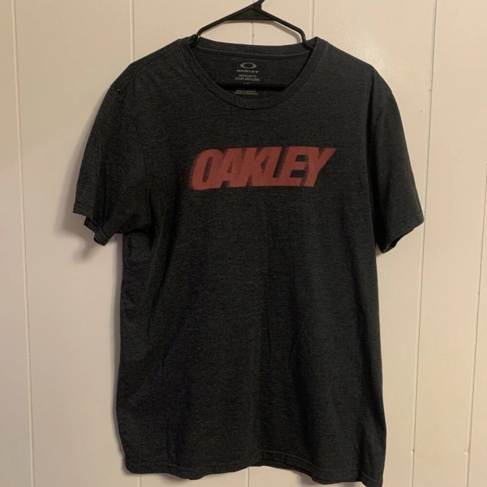 Oakley T-Shirt Charcoal Gray Men’s Regular Fit Size Large